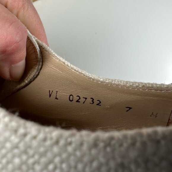 Stuart Weitzman Mantra Platform in Ivory Linen Size 7 - Picture 10 of 11